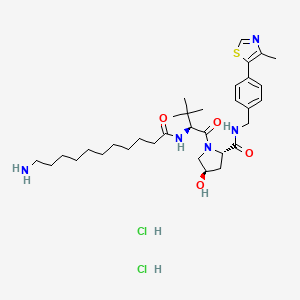 molecular formula C33H53Cl2N5O4S B2609157 (S,R,S)-AHPC-C10-NH2 (dihydrochloride) CAS No. 2341796-75-4