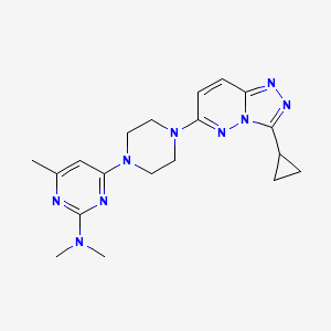 molecular formula C19H25N9 B2609165 4-(4-{3-cyclopropyl-[1,2,4]triazolo[4,3-b]pyridazin-6-yl}piperazin-1-yl)-N,N,6-trimethylpyrimidin-2-amine CAS No. 2415624-57-4