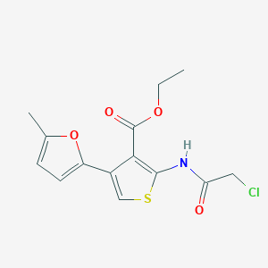 Ethyl 2-[(chloroacetyl)amino]-4-(5-methyl-2-furyl)thiophene-3-carboxylate