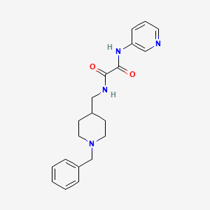 molecular formula C20H24N4O2 B2609179 N1-((1-benzylpiperidin-4-yl)methyl)-N2-(pyridin-3-yl)oxalamide CAS No. 1251613-44-1