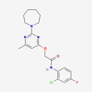 2-((2-(azepan-1-yl)-6-methylpyrimidin-4-yl)oxy)-N-(2-chloro-4-fluorophenyl)acetamide