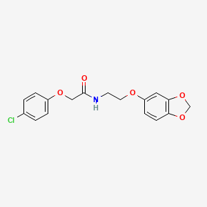 N-(2-(benzo[d][1,3]dioxol-5-yloxy)ethyl)-2-(4-chlorophenoxy)acetamide