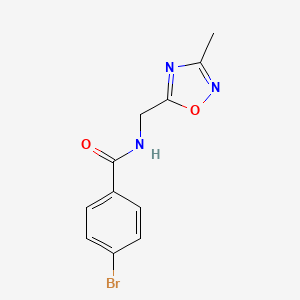 4-bromo-N-((3-methyl-1,2,4-oxadiazol-5-yl)methyl)benzamide
