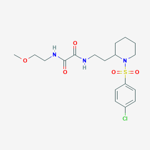 N1-(2-(1-((4-chlorophenyl)sulfonyl)piperidin-2-yl)ethyl)-N2-(2-methoxyethyl)oxalamide