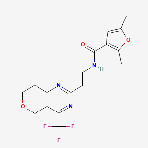 2,5-dimethyl-N-(2-(4-(trifluoromethyl)-7,8-dihydro-5H-pyrano[4,3-d]pyrimidin-2-yl)ethyl)furan-3-carboxamide