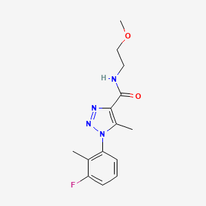 1-(3-fluoro-2-methylphenyl)-N-(2-methoxyethyl)-5-methyl-1H-1,2,3-triazole-4-carboxamide