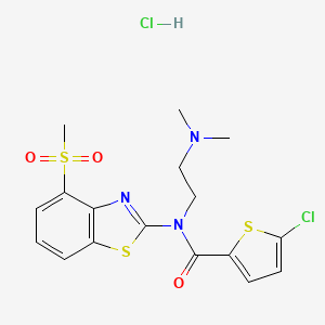 5-chloro-N-(2-(dimethylamino)ethyl)-N-(4-(methylsulfonyl)benzo[d]thiazol-2-yl)thiophene-2-carboxamide hydrochloride