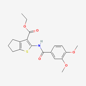 ethyl 2-[(3,4-dimethoxybenzoyl)amino]-5,6-dihydro-4H-cyclopenta[b]thiophene-3-carboxylate