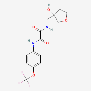 molecular formula C14H15F3N2O5 B2609235 N1-((3-羟基四氢呋喃-3-基)甲基)-N2-(4-(三氟甲氧基)苯基)草酰胺 CAS No. 2034304-58-8