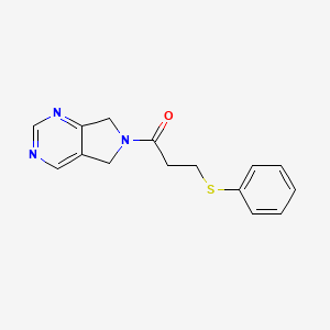 3-(phenylthio)-1-(5H-pyrrolo[3,4-d]pyrimidin-6(7H)-yl)propan-1-one