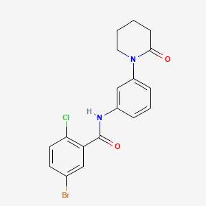 molecular formula C18H16BrClN2O2 B2609237 5-bromo-2-chloro-N-[3-(2-oxopiperidin-1-yl)phenyl]benzamide CAS No. 941872-94-2