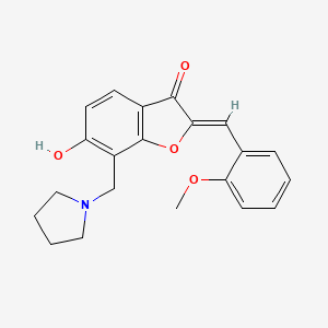 (Z)-6-hydroxy-2-(2-methoxybenzylidene)-7-(pyrrolidin-1-ylmethyl)benzofuran-3(2H)-one