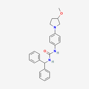 B2609240 1-Benzhydryl-3-(4-(3-methoxypyrrolidin-1-yl)phenyl)urea CAS No. 1797888-66-4