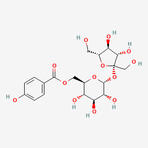 molecular formula C19H26O13 B2609243 NCGC00385222-01_C19H26O13_beta-D-Fructofuranosyl 6-O-(4-hydroxybenzoyl)-alpha-D-glucopyranoside CAS No. 139726-39-9