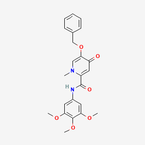 5-(benzyloxy)-1-methyl-4-oxo-N-(3,4,5-trimethoxyphenyl)-1,4-dihydropyridine-2-carboxamide