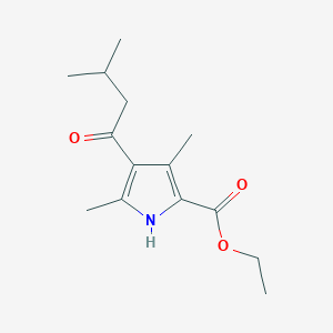 molecular formula C14H21NO3 B260925 Ethyl 3,5-dimethyl-4-(3-methylbutanoyl)-1H-pyrrole-2-carboxylate 