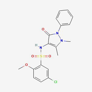 5-Chloro-N-(1,5-dimethyl-3-oxo-2-phenylpyrazol-4-yl)-2-methoxybenzenesulfonamide