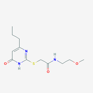 N-(2-methoxyethyl)-2-((6-oxo-4-propyl-1,6-dihydropyrimidin-2-yl)thio)acetamide