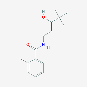 molecular formula C15H23NO2 B2609261 N-(3-hydroxy-4,4-dimethylpentyl)-2-methylbenzamide CAS No. 1421483-12-6