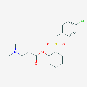 2-[(4-Chlorobenzyl)sulfonyl]cyclohexyl 3-(dimethylamino)propanoate