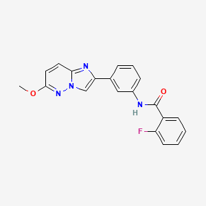 molecular formula C20H15FN4O2 B2609273 2-fluoro-N-(3-(6-methoxyimidazo[1,2-b]pyridazin-2-yl)phenyl)benzamide CAS No. 946217-02-3