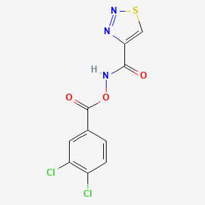 molecular formula C10H5Cl2N3O3S B2609279 N-[(3,4-dichlorobenzoyl)oxy]-1,2,3-thiadiazole-4-carboxamide CAS No. 341965-60-4