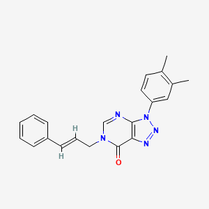molecular formula C21H19N5O B2609289 3-(3,4-dimethylphenyl)-6-[(E)-3-phenylprop-2-enyl]triazolo[4,5-d]pyrimidin-7-one CAS No. 887223-27-0