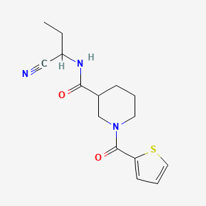 molecular formula C15H19N3O2S B2609291 N-(1-cyanopropyl)-1-(thiophene-2-carbonyl)piperidine-3-carboxamide CAS No. 1252349-73-7