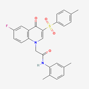 molecular formula C26H23FN2O4S B2609301 N-(2,5-dimethylphenyl)-2-(6-fluoro-4-oxo-3-tosylquinolin-1(4H)-yl)acetamide CAS No. 902585-48-2