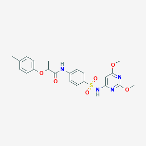 molecular formula C22H24N4O6S B2609310 N-{4-[(2,6-dimethoxypyrimidin-4-yl)sulfamoyl]phenyl}-2-(4-methylphenoxy)propanamide CAS No. 817633-24-2