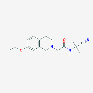 molecular formula C18H25N3O2 B2609316 N-(1-cyano-1-methylethyl)-2-(7-ethoxy-1,2,3,4-tetrahydroisoquinolin-2-yl)-N-methylacetamide CAS No. 1241427-62-2