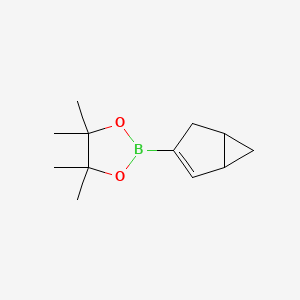 molecular formula C12H19BO2 B2609317 2-(3-Bicyclo[3.1.0]hex-2-enyl)-4,4,5,5-tetramethyl-1,3,2-dioxaborolane CAS No. 2578302-68-6