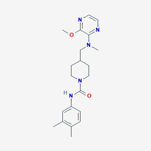 molecular formula C21H29N5O2 B2609322 N-(3,4-Dimethylphenyl)-4-[[(3-methoxypyrazin-2-yl)-methylamino]methyl]piperidine-1-carboxamide CAS No. 2380171-29-7
