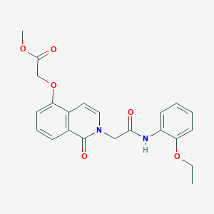 molecular formula C22H22N2O6 B2609332 Methyl 2-[2-[2-(2-ethoxyanilino)-2-oxoethyl]-1-oxoisoquinolin-5-yl]oxyacetate CAS No. 868225-11-0
