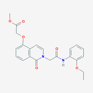 methyl 2-[(2-{[(2-ethoxyphenyl)carbamoyl]methyl}-1-oxo-1,2-dihydroisoquinolin-5-yl)oxy]acetate