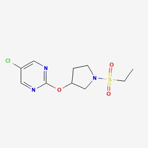 5-Chloro-2-((1-(ethylsulfonyl)pyrrolidin-3-yl)oxy)pyrimidine