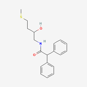 molecular formula C19H23NO2S B2609354 N-(2-Hydroxy-4-methylsulfanylbutyl)-2,2-diphenylacetamide CAS No. 2309552-13-2