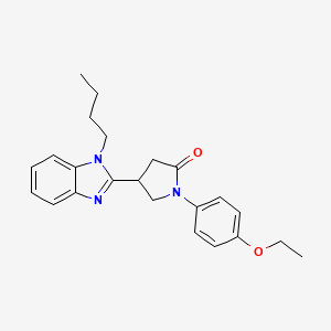 molecular formula C23H27N3O2 B2609359 4-(1-丁基-1H-苯并咪唑-2-基)-1-(4-乙氧基苯基)吡咯烷-2-酮 CAS No. 890640-13-8