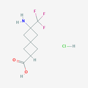 molecular formula C9H13ClF3NO2 B2609371 6-Amino-6-(trifluoromethyl)spiro[3.3]heptane-2-carboxylic acid hydrochloride CAS No. 1373358-44-1