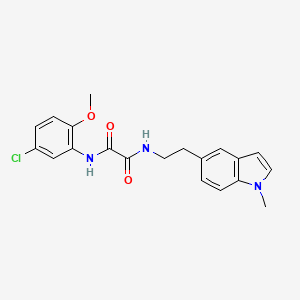 molecular formula C20H20ClN3O3 B2609374 N1-(5-氯-2-甲氧基苯基)-N2-(2-(1-甲基-1H-吲哚-5-基)乙基)草酰胺 CAS No. 2034604-96-9