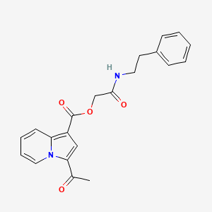 2-Oxo-2-(phenethylamino)ethyl 3-acetylindolizine-1-carboxylate