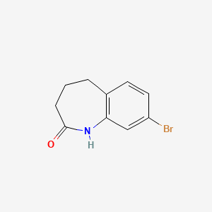 molecular formula C10H10BrNO B2609376 8-Bromo-1,3,4,5-tetrahydrobenzo[b]azepine-2-one CAS No. 885953-12-8