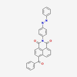 molecular formula C31H19N3O3 B2609388 (E)-6-benzoyl-2-(4-(phenyldiazenyl)phenyl)-1H-benzo[de]isoquinoline-1,3(2H)-dione CAS No. 333351-42-1