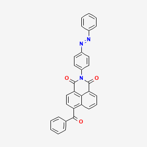 molecular formula C31H19N3O3 B2609388 (E)-6-苯甲酰基-2-(4-(苯偶氮基)苯基)-1H-苯并[de]异喹啉-1,3(2H)-二酮 CAS No. 333351-42-1