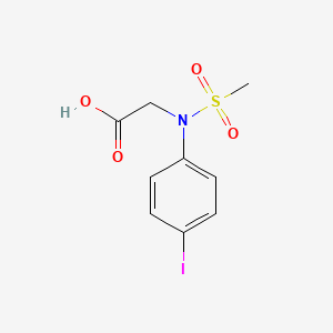 molecular formula C9H10INO4S B2609391 N-(4-碘苯基)-N-(甲磺酰基)甘氨酸 CAS No. 462064-83-1