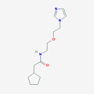 2-cyclopentyl-N-{2-[2-(1H-imidazol-1-yl)ethoxy]ethyl}acetamide