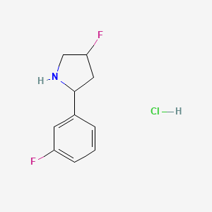 4-Fluoro-2-(3-fluorophenyl)pyrrolidine;hydrochloride