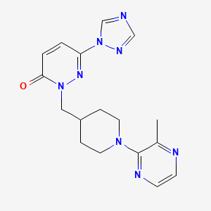2-{[1-(3-methylpyrazin-2-yl)piperidin-4-yl]methyl}-6-(1H-1,2,4-triazol-1-yl)-2,3-dihydropyridazin-3-one
