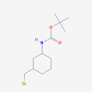 molecular formula C12H22BrNO2 B2609407 Tert-butyl N-[3-(bromomethyl)cyclohexyl]carbamate CAS No. 1879660-12-4