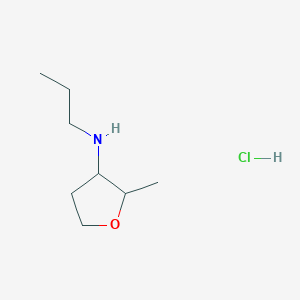 molecular formula C8H18ClNO B2609410 2-Methyl-N-propyloxolan-3-amine;hydrochloride CAS No. 2416235-73-7